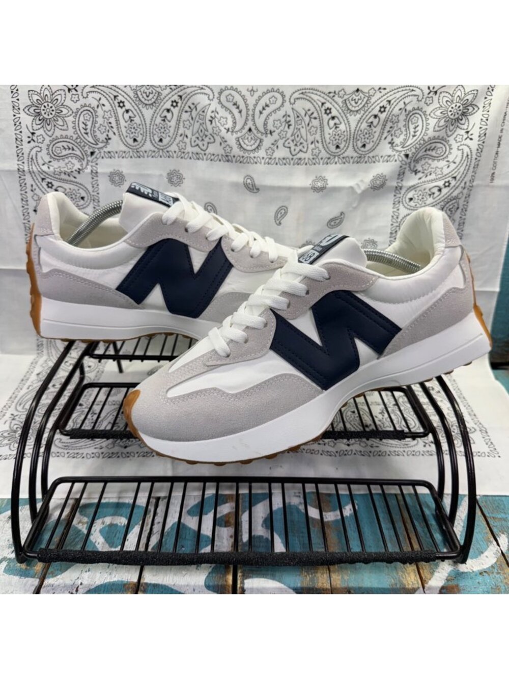 NEW ND Fashion White Suede SneakerMens Size 42/9